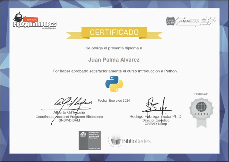 Curso Introducción a Python - Jóvenes Programadores