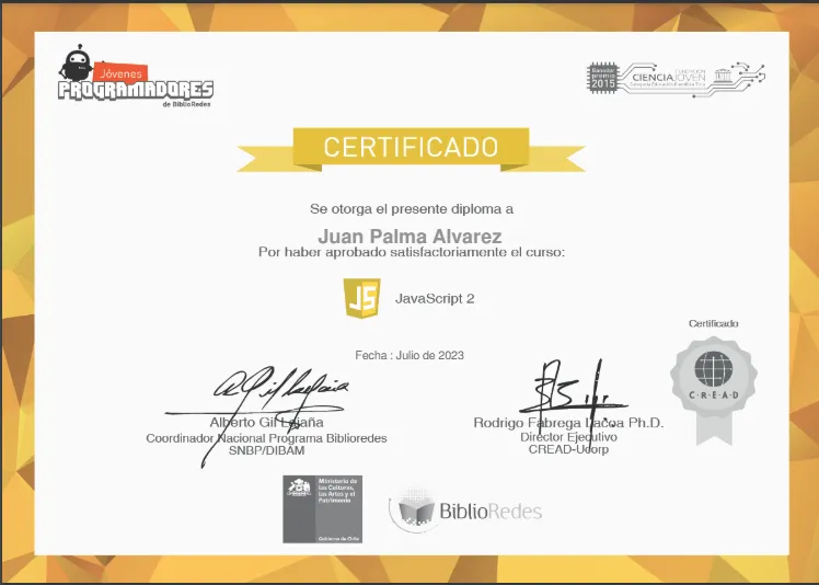 curso javascript nivel 2 - Jóvenes Programadores